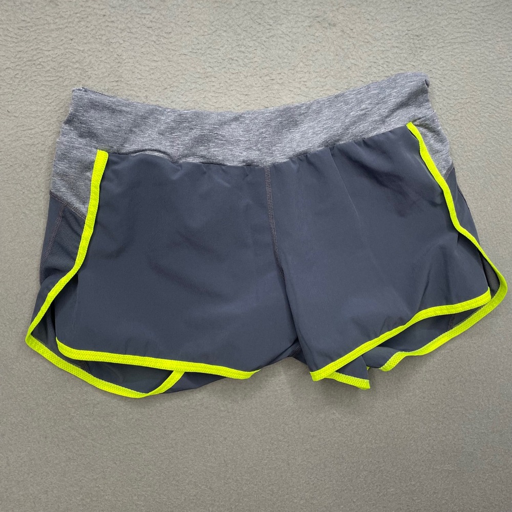 Sugoi Women Verve Short Nylon Spandex Medium Grey Neon Athletic Running 30318F